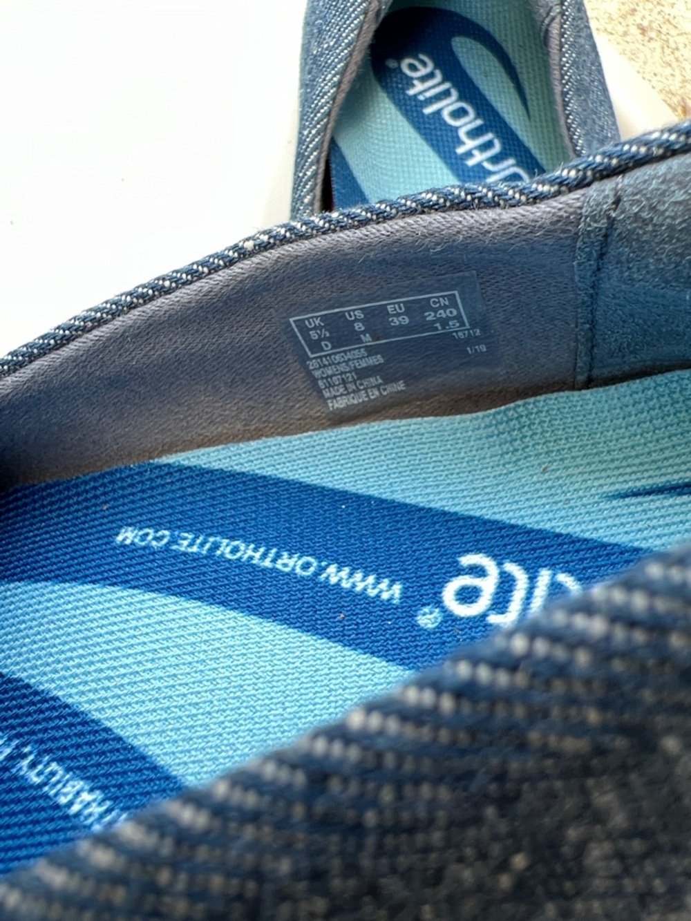 OOFOS Blue Denim-Style Slip-On Loafers for Men - Picture 2 of 2